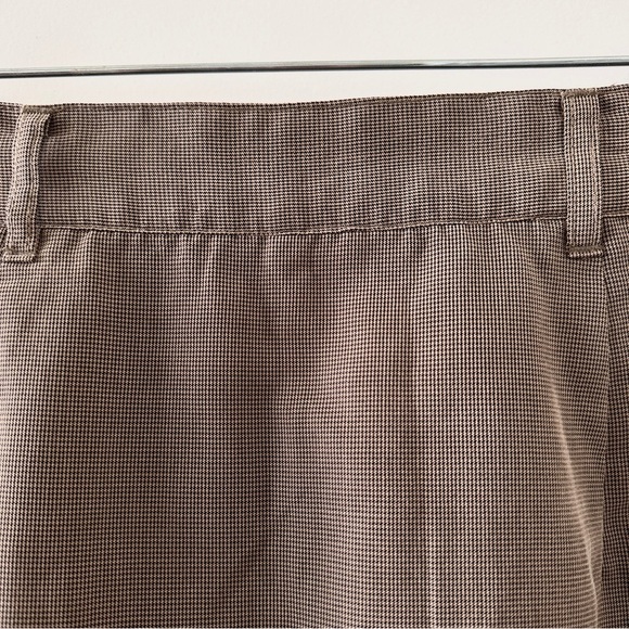 Vintage Exofficio Brown Houndstooth Mini Skort Women’s Size 8 Preppy Academia - Picture 5 of 17